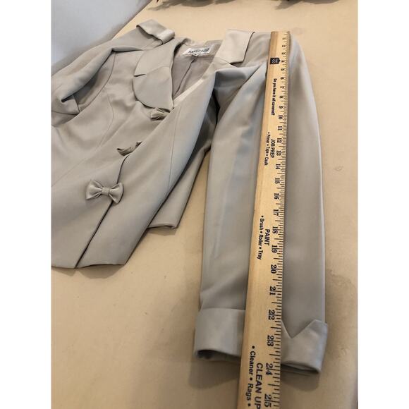 Executive Collection Women’s Jacket Size 16 Light Beige Bow-Front Blazer Collar - Picture 8 of 8